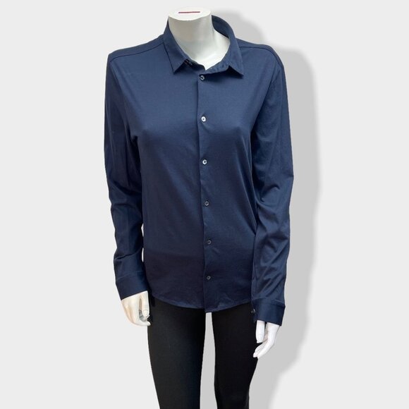 Cos‎ Navy Button Down Cotton Shirt - Picture 1 of 5